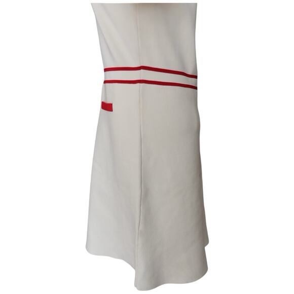 Sandro Paris Irene Polo Cream/Red Collared dress in Size 40/8 - Picture 9 of 16